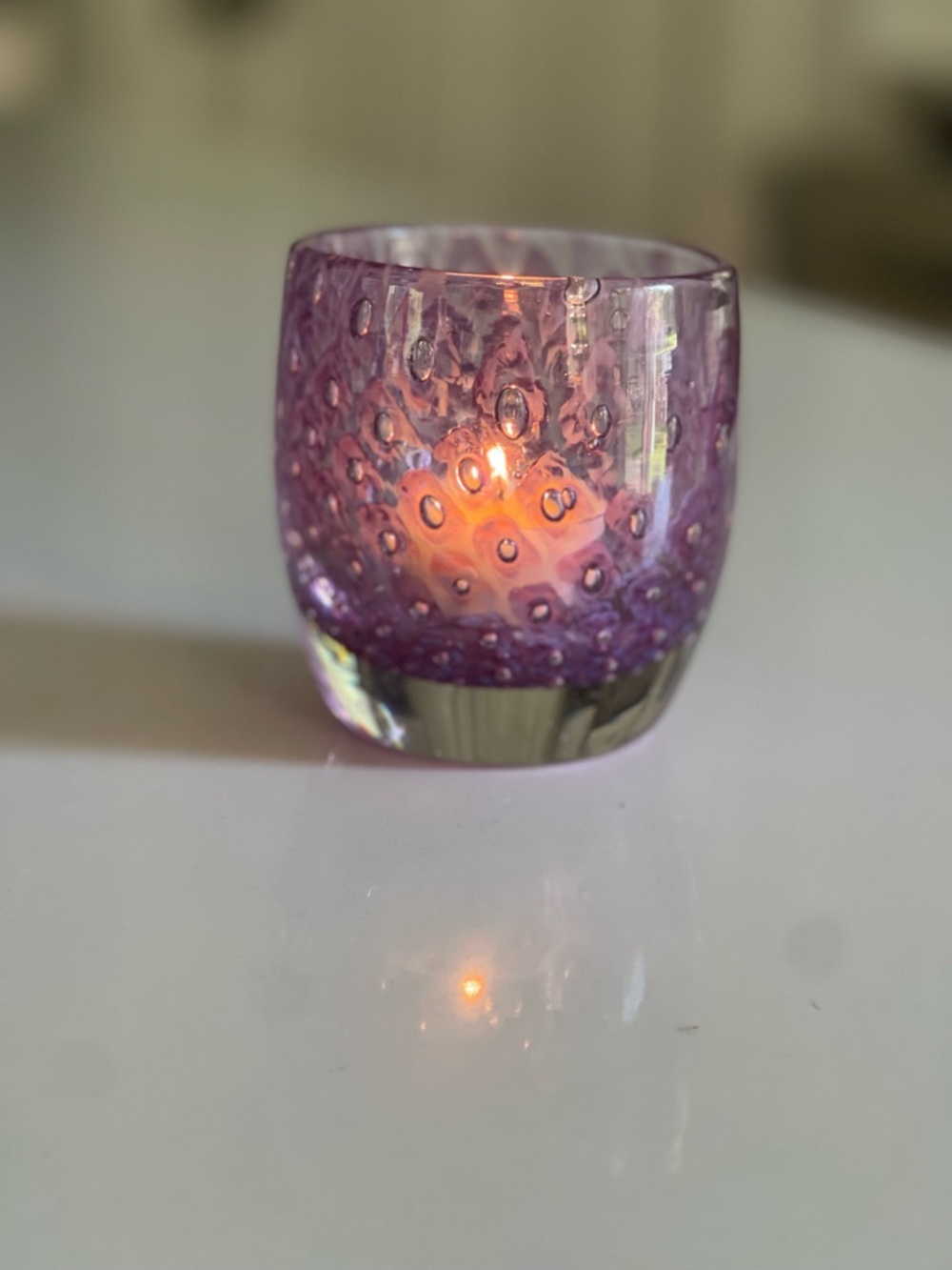 Glassybaby “lady” super color saturation, beautiful bubbles